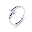 925 Sterling Silver Vintage Double Arrow Adjustable Ring Price For 1PC