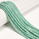 Natural Green Amazonite Square Heishi Disc Beads Size 1.5x2.5mm 15.5'' Strand