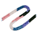 07 Gradient Multi-color Gemstone Smooth Rondelle Beads Size 4x6mm 15.5" Strand
