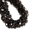 Natural Ice Obsidian Faceted Nugget Chunk Beads Size 10x12mm 15.5" Strand