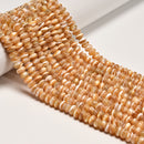 Natural Mother of Pearl MOP Shell Smooth Rondelle Beads 3x4mm 4x6mm 5x8mm 15.5"L