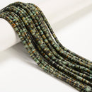 Natural African Turquoise Heishi Disc Beads Size 1.5x4mm 1.5x6mm 15" Strand