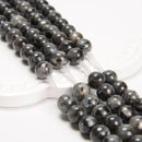 2.0mm Hole Larvikite Labradorite Smooth Round Beads 6mm 8mm 10mm 15.5" Strand