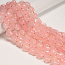 Natural Rose Quartz Top Drilled Heart Shape Beads Size 14-15mm 15.5" Strand