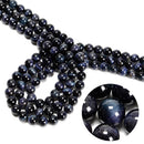 Natural Blue Tiger Eye Smooth Round Beads Size 6mm 8mm 10mm 12mm 15.5'' Strand