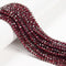 Natural Garnet Faceted Rondelle Beads Size 3x5mm 15.5" Strand