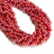 Dark Red AB Crystal Glass Off Center Drilled Rondelle Beads 4x6mm 15.5'' Strand