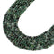 Natural Emerald Faceted Coin Beads Size 4mm 15.5'' Strand