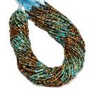 Gradient Natural Turquoise Faceted Cube Beads Size 3mm 15.5" Strand