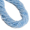 Aquamarine Faceted Round Beads Size 4.5mm 15.5'' Strand