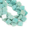 Natural Blue Green Amazonite Four Clover Leaf Beads Size 18mm 15.5'' Strand