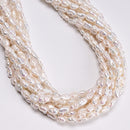 White Fresh Water Pearl Irregular Nugget Chunk Beads Size 6-8x9-12mm 15.5'' Strd