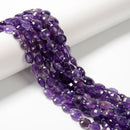 Natural Amethyst Faceted Coin Beads Size 10mm 15.5'' Strand