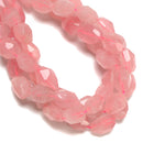 Grade AA Rose Quartz Faceted Nugget Chunk Beads 18x25mm 25x30mm 15.5" Strand