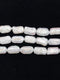 Natural White Fresh Water Pearl Keshi Rectangle Beads Size 10x18mm 15.5'' Strand