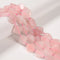 Natural Rose Quartz Four Clover Leaf Beads Size 18mm 15.5'' Strand