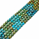 Natural A Grade Gradient Turquoise Smooth Round Beads Size 6mm 8mm 16'' Strand