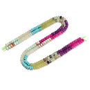 13 Gradient Multi-color Gemstone Smooth Rondelle Beads Size 4x6mm 15.5" Strand