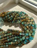 Natural Turquoise Irregular Rectangle Cube Beads Size 10x12mm 15.5'' Strand