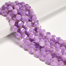 Kunzite Color Dyed Jade Faceted Spiral Twist Beads Size 10mm 15.5'' Strand