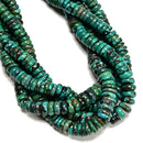Natural Graduated Turquoise Smooth Rondelle Beads Size 3x8mm to 8x13mm 16" Strd