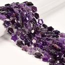 Natural Amethyst Five-Pointed Star Shape Beads Size 15mm 15.5" Strand