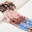 08 Gradient Multi-color Gemstone Smooth Heart Shape Beads Size 12mm 15.5'' Strd