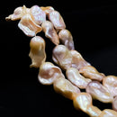 High Quality Fresh Water Pearl Beige Color Baroque Flame Ball Beads Size 18-25mm 15.5" Std
