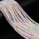 Multi-color Mother of Pearl MOP Shell Smooth Rondelle Beads 3x5mm 15.5" Strand