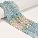 Natural Gradient Morganite Faceted Cube Beads Size 4mm 15.5'' Strand
