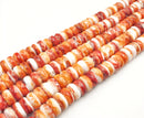 Spiny Oyster Rondelle Beads Size 6x12mm 15.5'' Strand