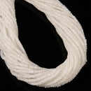 Natural White Rainbow Moonstone Faceted Rondelle Beads Size 2x4mm 15.5'' Strand