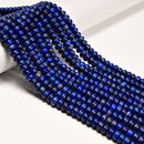 Natural Lapis Lazuli Smooth Rondelle Beads Size 5x8mm 15'' Strand