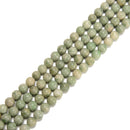 Natural Green Peace Jasper Smooth Round Beads Size 6mm 8mm 10mm 15.5'' Strand