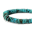 Natural Graduated Turquoise Smooth Rondelle Beads Size 6-13mm 9-18mm 15.5"Strand