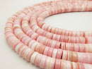Pink Queen Conch Shell Heishi Disc Beads Size 3x8mm 3x10mm 15.5'' Strand