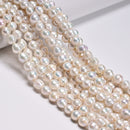 Natural White Fresh Water Pearl Baroque Drop Beads Size 9-11mm 15.5'' Strand