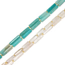 Amazonite Faceted Rectangle Irregular Tube Beads Size 6-7x18-30mm 15.5" Strand