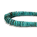 Natural Graduated Turquoise Smooth Rondelle Beads Size 7-15mm 7-17mm 15.5"Strand