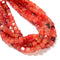 Orange Crackle Agate Smooth Cube Beads Size 7-8mm 15.5'' Strand