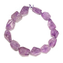 Natural Amethyst Nugget Chunk Beads Size 20x30mm 25x35mm 15.5" Strand