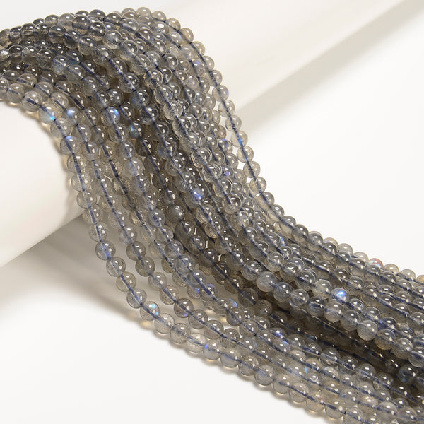 Natural Labradorite Smooth Round Beads Size 5-6mm 15.5'' Strand