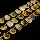 Natural Citrine Faceted Trapezoid Shape Beads Size 10x12mm-12x15mm 15.5'' Strand