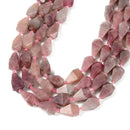 Natural Madagascar Rose Quartz Faceted Drop Beads Size 13x20mm 15.5" Strand