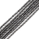 Gray Gold Rainbow Hematite Faceted Rice Shape Beads Size 3x5mm 15.5'' Strand