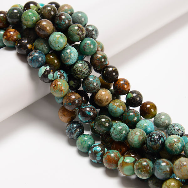 Natural Genuine Turquoise Smooth Round Beads 11-11.5mm 11.5-12mm 15.5" Strand
