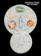 Selenite Crystal Cleanse Round Circle Charging Plate Lotus 2.4" & 3.9" Inches