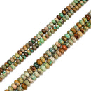 Natural Multi Color Turquoise Smooth Rondelle Beads Size 4x6mm 5x8mm 15.5"Strand
