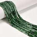 Gradient Natural Jadeite Jade Faceted Round Beads Size 3mm 15.5'' Strand