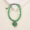 Green Aventurine Round Heart Perfume Bottle Adjustable Bracelet 6mm 7.5'' Length